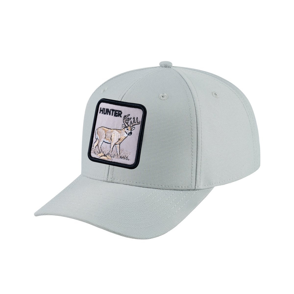 Hunter V2 6-Panel Baseball Cap with Light Grey front and Light Grey back