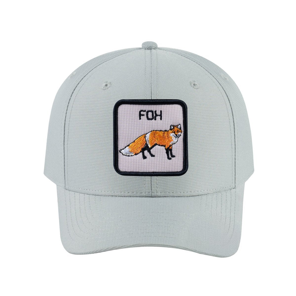 Tiger V2 6-Panel Baseball Cap with Light Grey front and Light Grey back