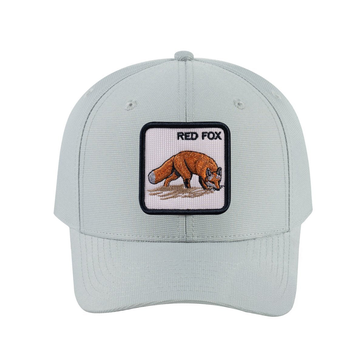 Red Fox V2 6-Panel Baseball Cap with Light Grey front and Light Grey back