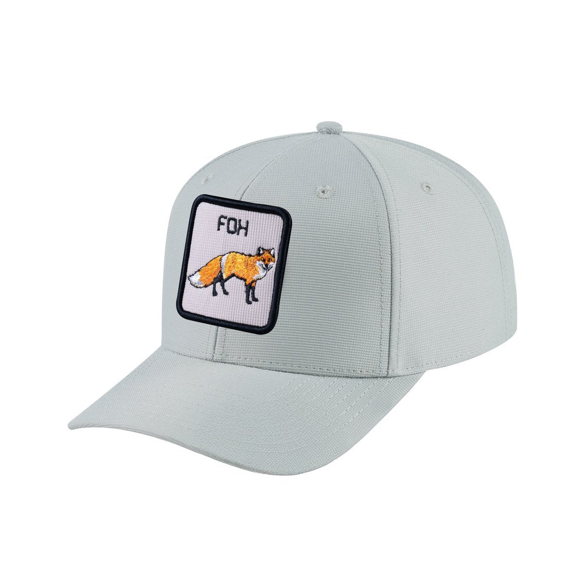 Fox V2 6-Panel Baseball Cap with Light Grey front and Light Grey back