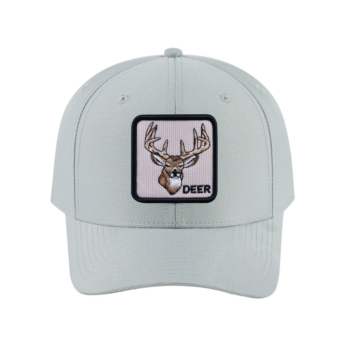 Deer V2 6-Panel Baseball Cap with Light Grey front and Light Grey back