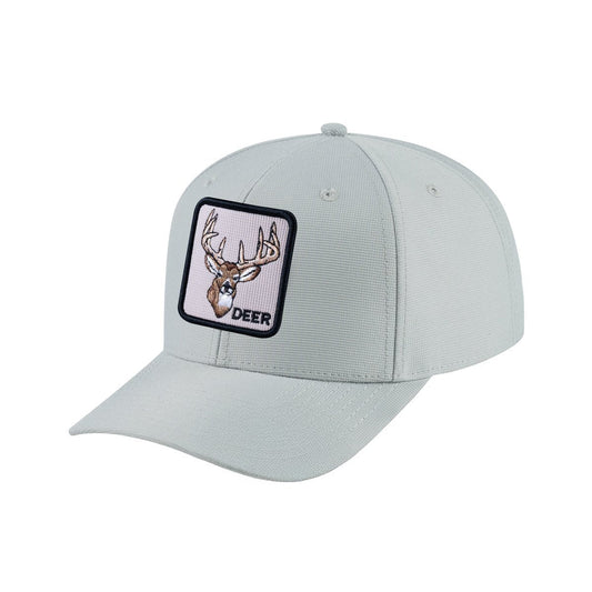 Deer V2 6-Panel Baseball Cap with Light Grey front and Light Grey back