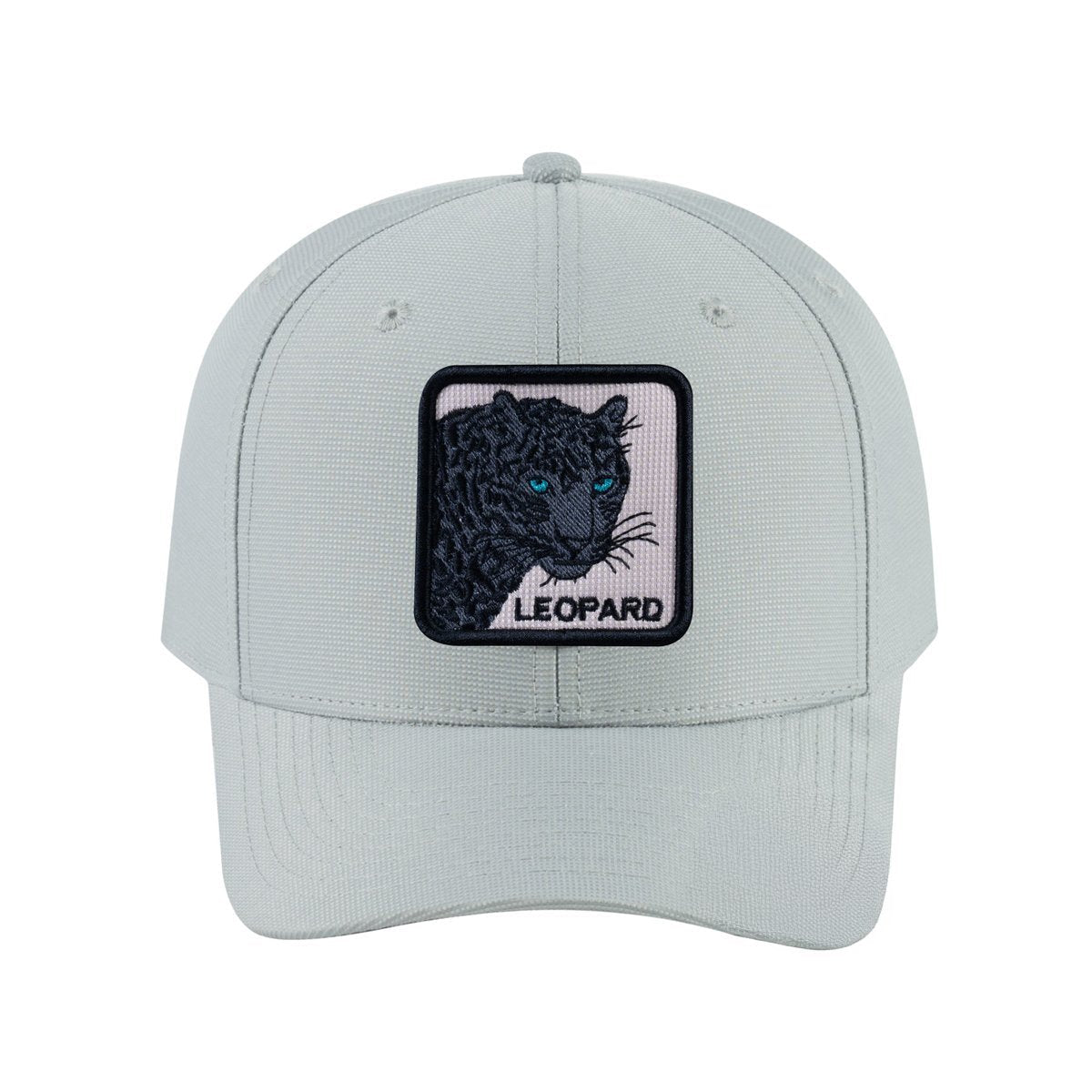 Leopard V2 6-Panel Baseball Cap with Light Grey front and Light Grey back