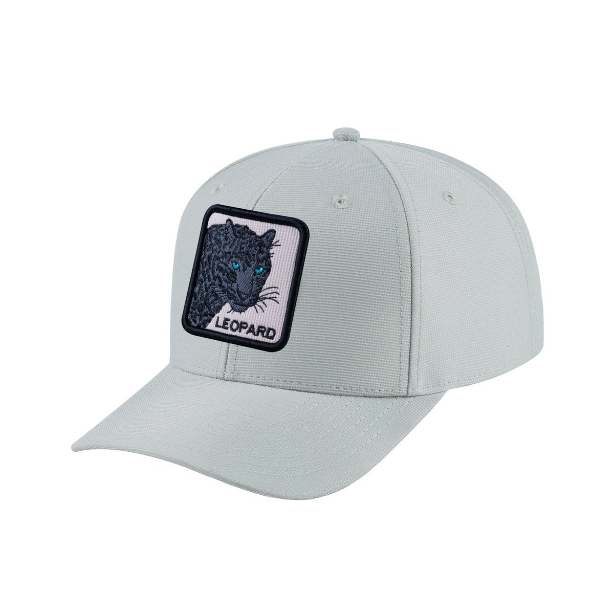 Leopard V2 6-Panel Baseball Cap with Light Grey front and Light Grey back