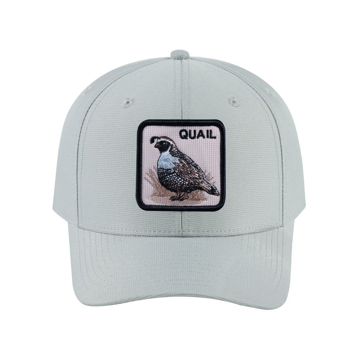 Quail V2 6-Panel Baseball Cap with Light Grey front and Light Grey back