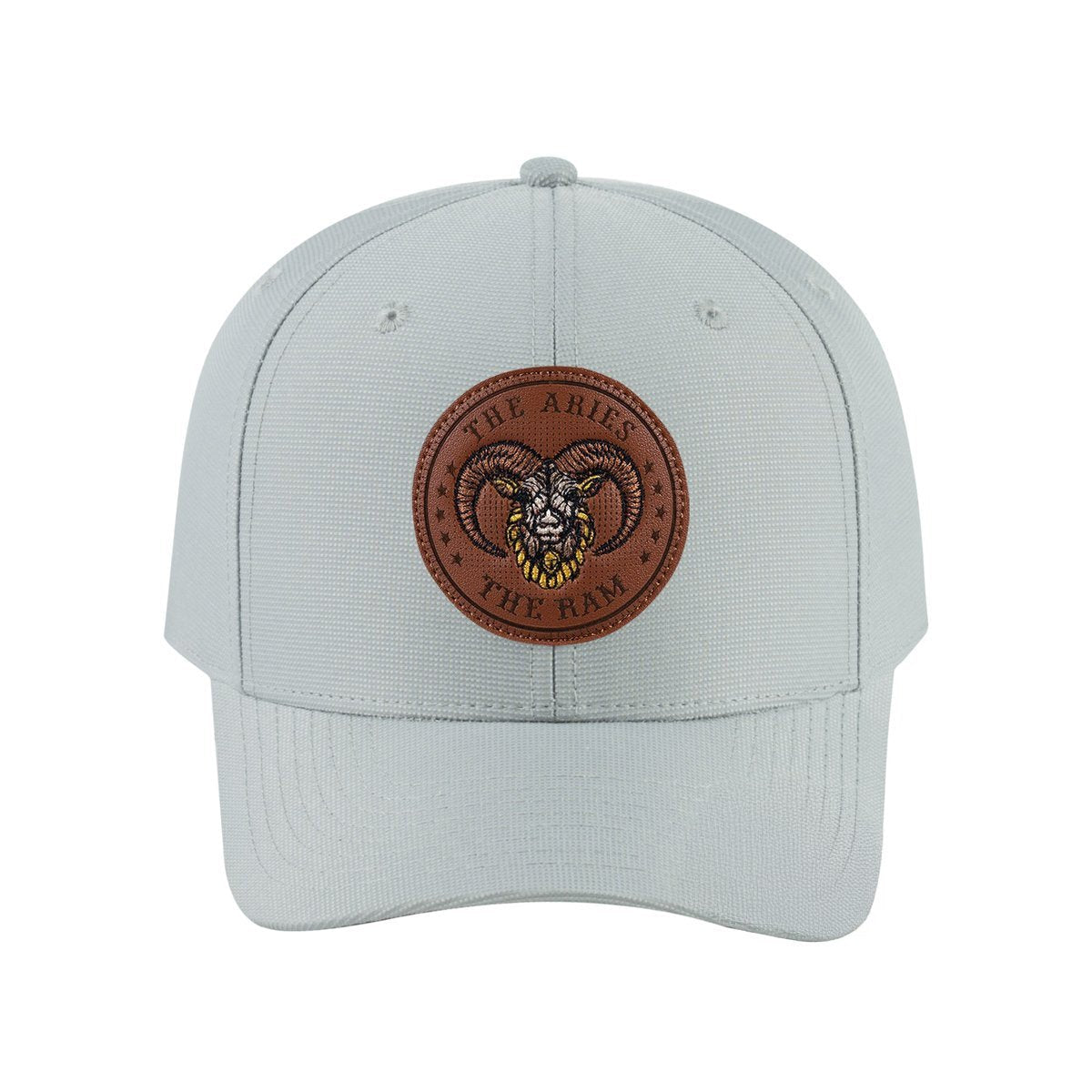 Aries Zodiac V2 6-Panel Baseball Cap with Light Grey front and Light Grey back