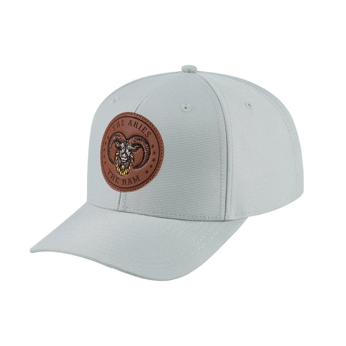 Aries Zodiac V2 6-Panel Baseball Cap with Light Grey front and Light Grey back