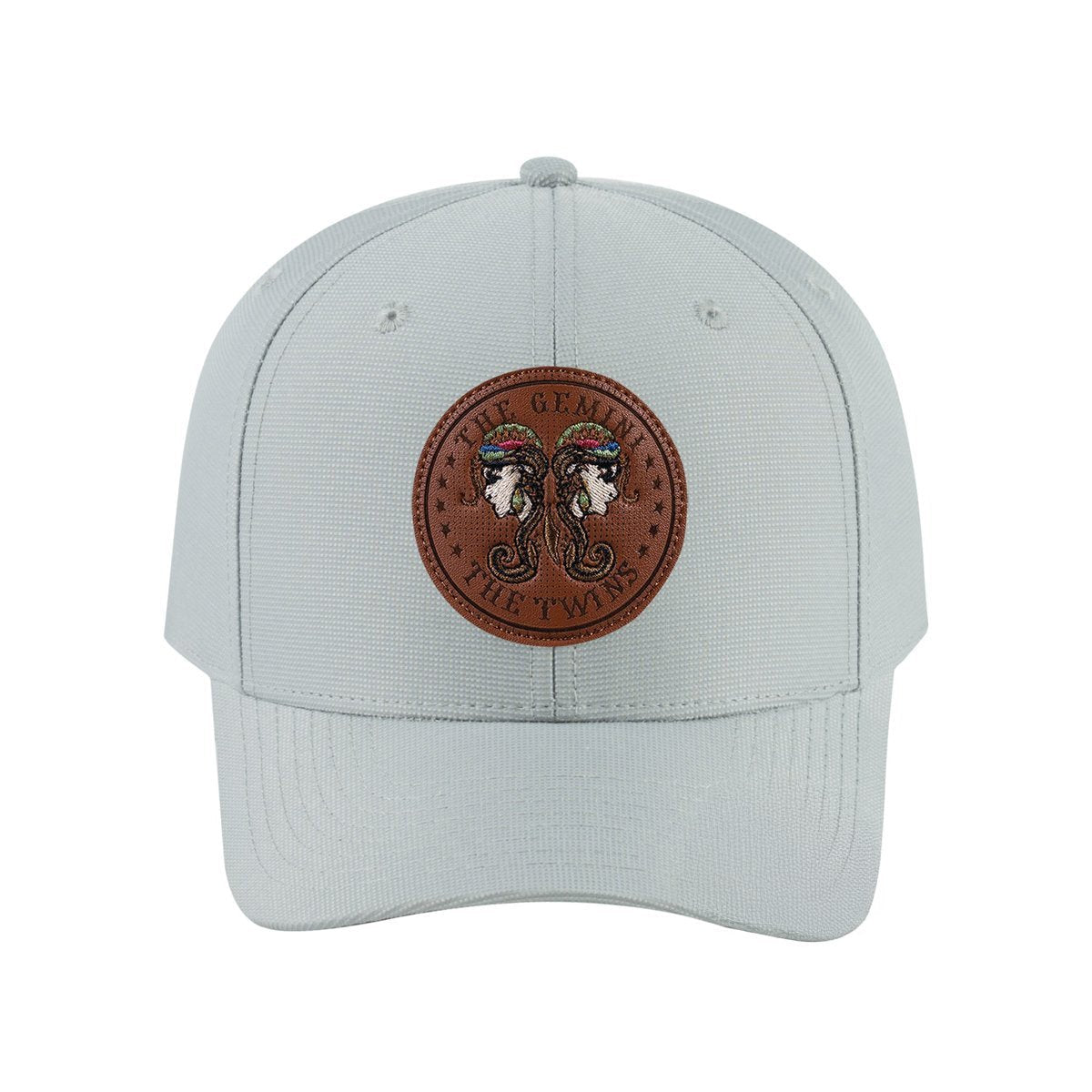 Gemini Zodiac V2 6-Panel Baseball Cap with Light Grey front and Light Grey back