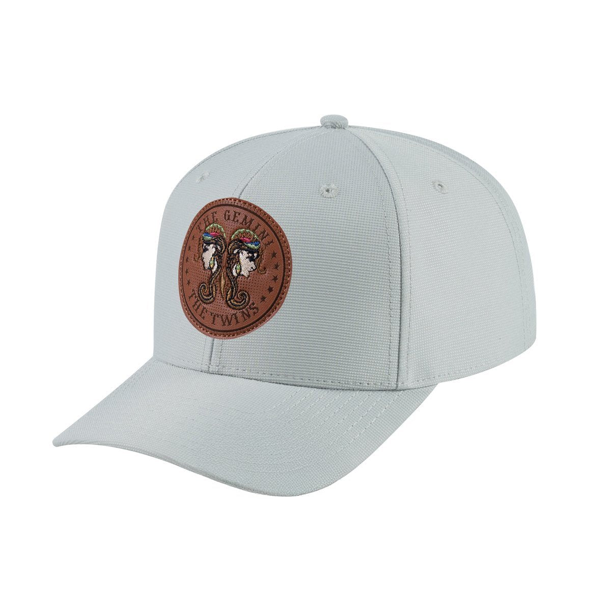 Gemini Zodiac V2 6-Panel Baseball Cap with Light Grey front and Light Grey back