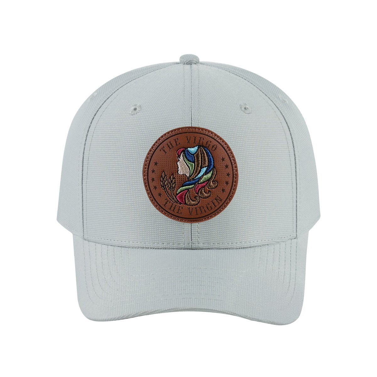 Virgo Zodiac V2 6-Panel Baseball Cap with Light Grey front and Light Grey back