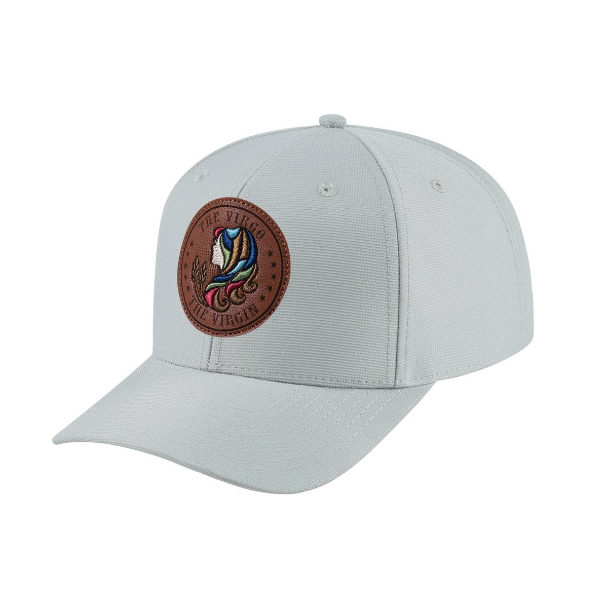 Virgo Zodiac V2 6-Panel Baseball Cap with Light Grey front and Light Grey back