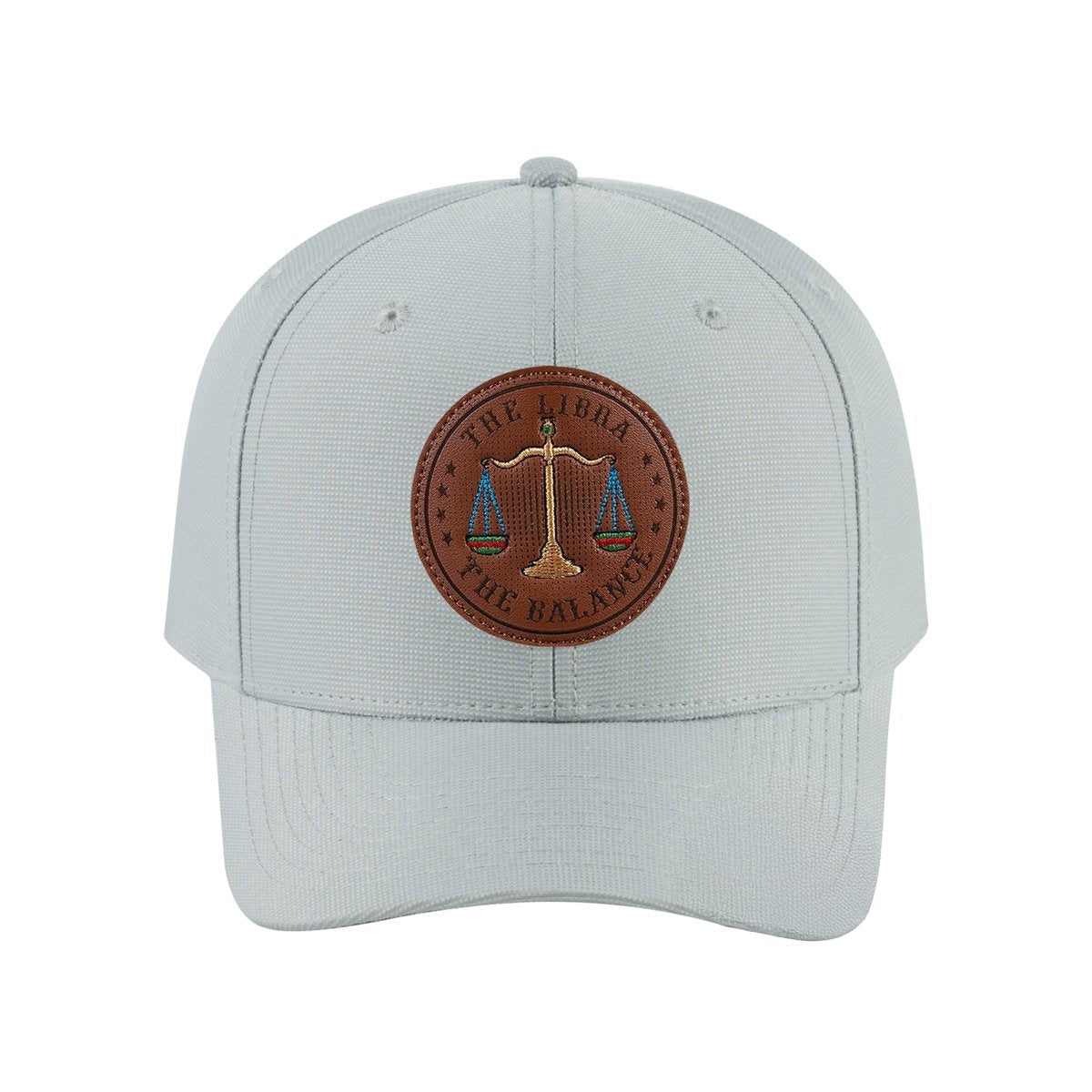 Libra Zodiac V2 6-Panel Baseball Cap with Light Grey front and Light Grey back
