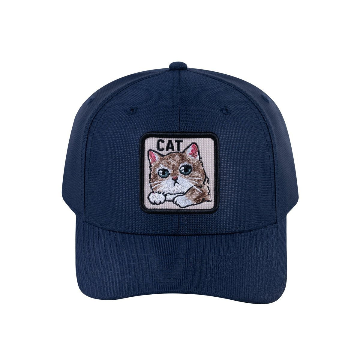 Cat V2 6-Panel Baseball Cap with Navy front and Navy back