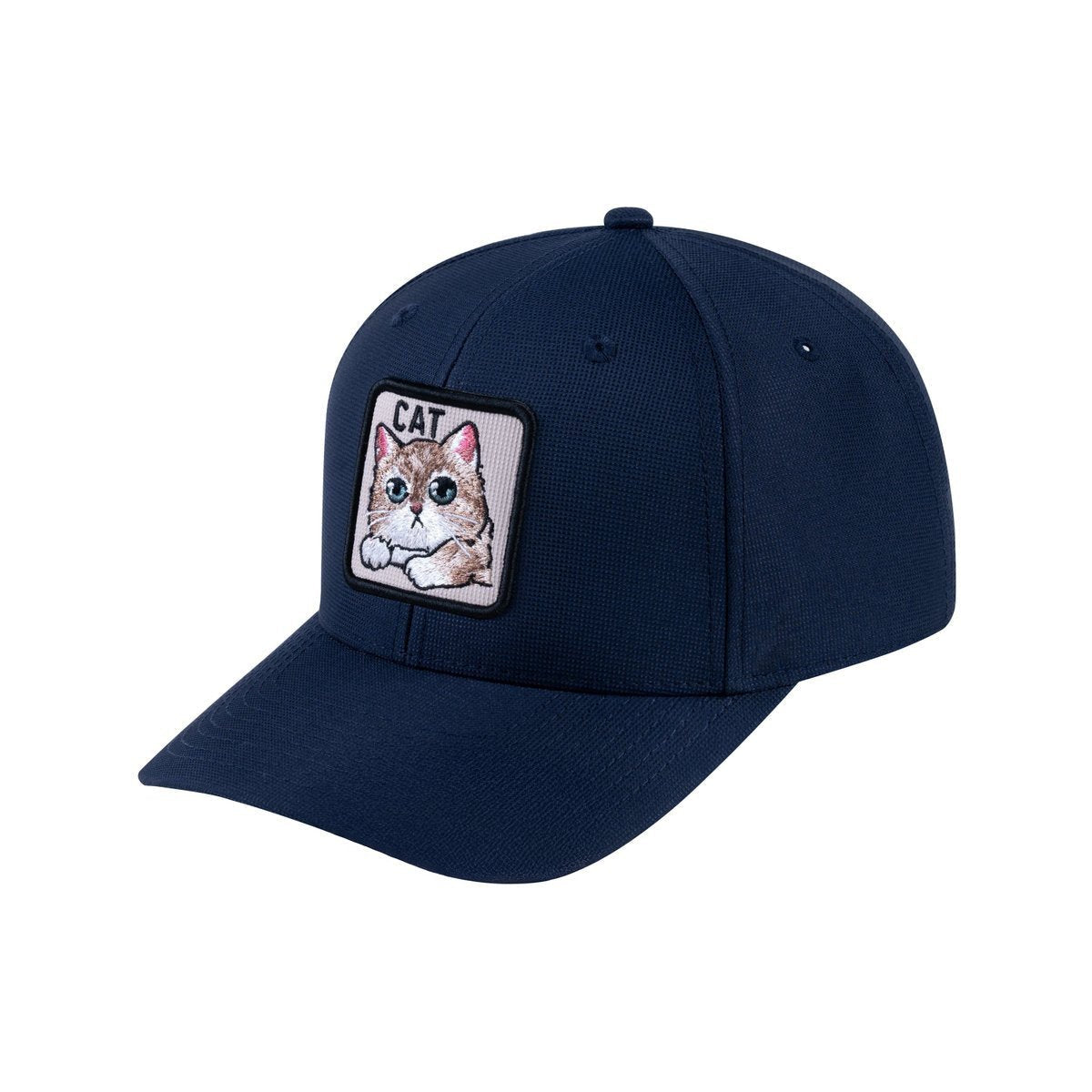 Cat V2 6-Panel Baseball Cap with Navy front and Navy back