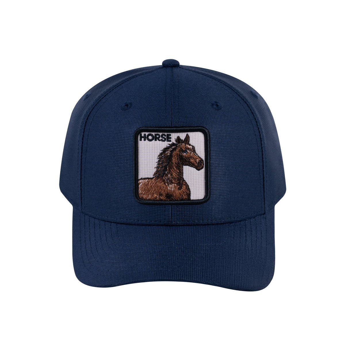 Horse V2 6-Panel Baseball Cap with Navy front and Navy back