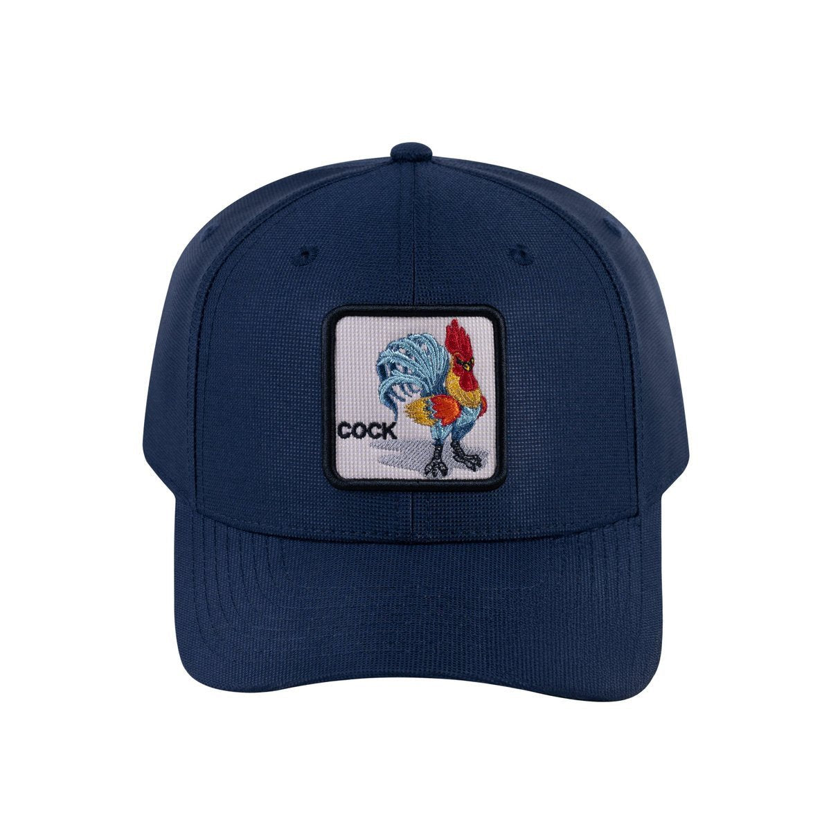 Chicken V2 6-Panel Baseball Cap with Navy front and Navy back