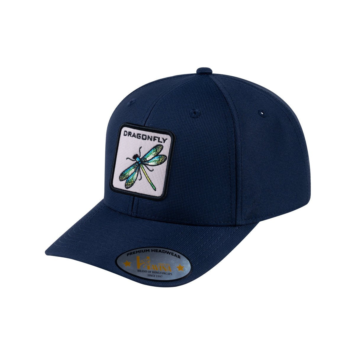 Dragonfly V2 6-Panel Baseball Cap with Navy front and Navy back