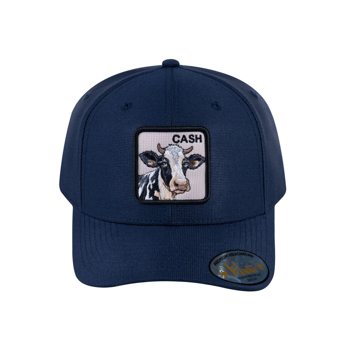 Cow V2 6-Panel Baseball Cap with Navy front and Navy back