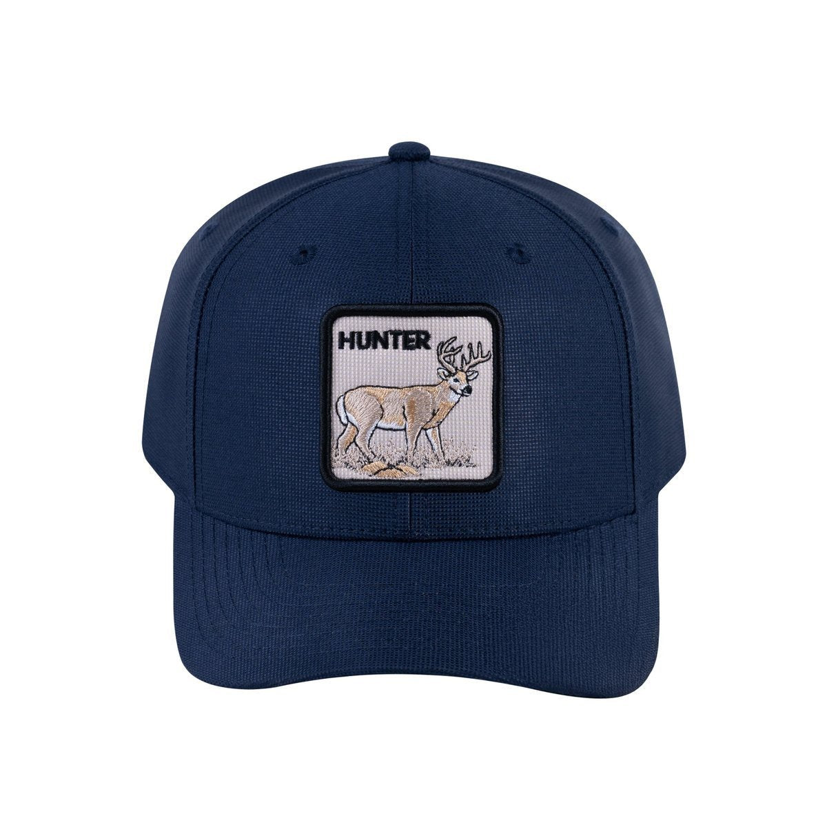 Hunter V2 6-Panel Baseball Cap with Navy front and Navy back