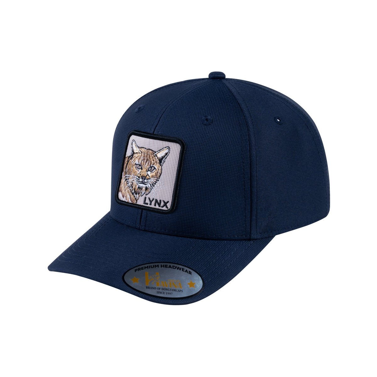 Lynx V2 6-Panel Baseball Cap with Navy front and Navy back