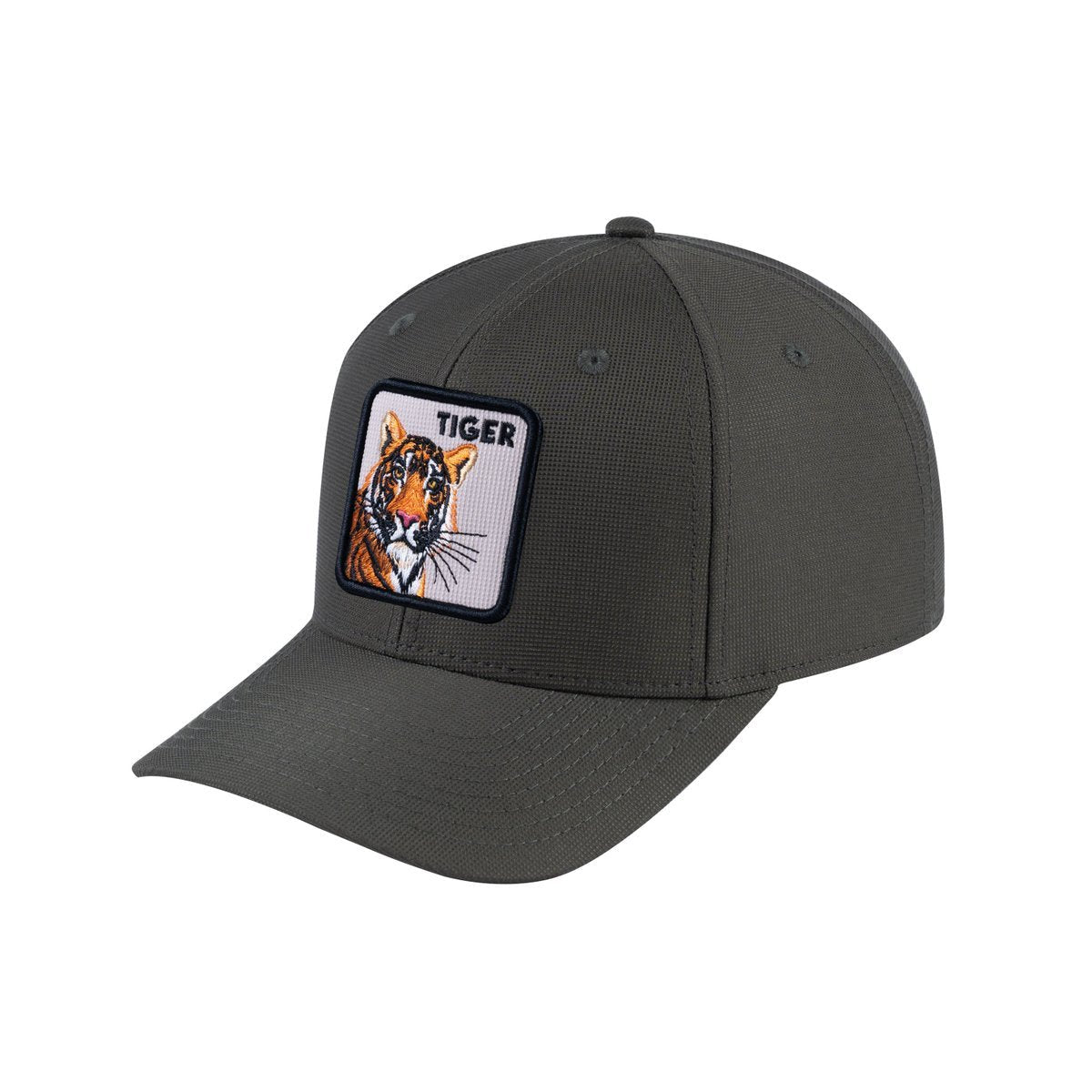 Tiger V2 6-Panel Baseball Cap with Olive front and Olive back