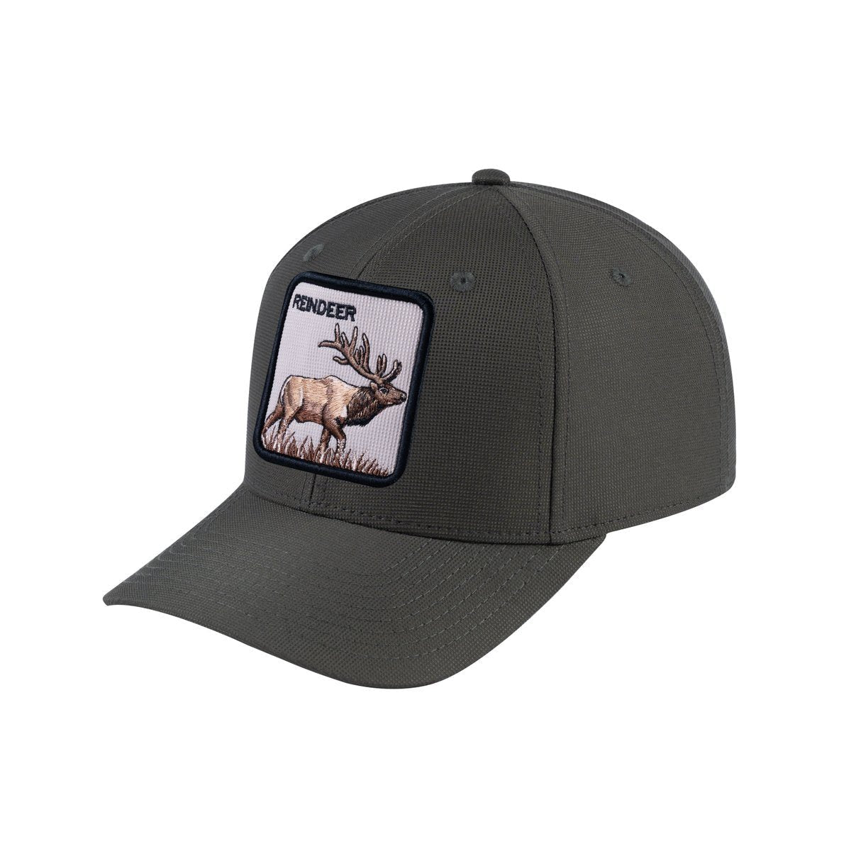 Reindeer V2 6-Panel Baseball Cap with Olive front and Olive back