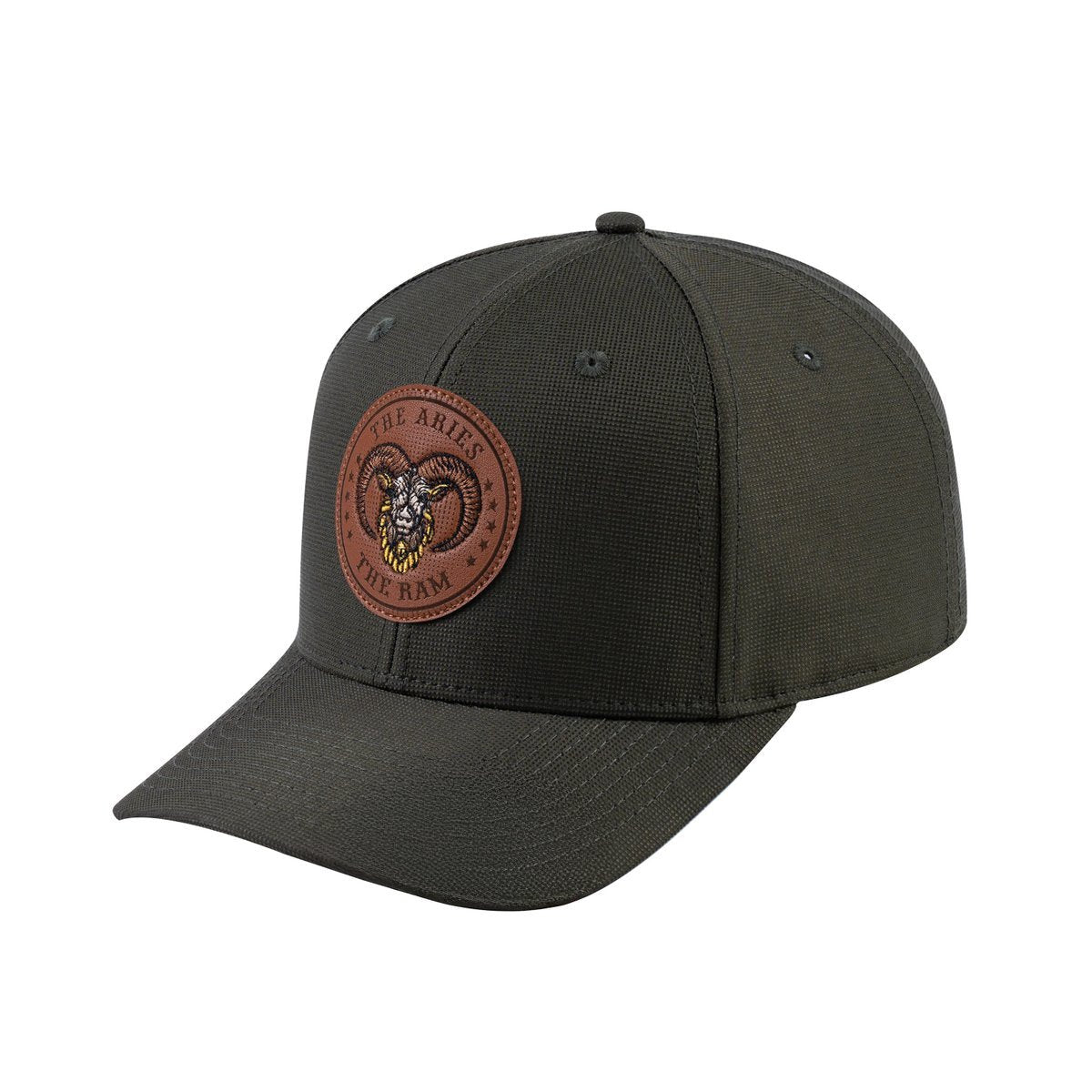 Aries Zodiac V2 6-Panel Baseball Cap with Olive front and Olive back