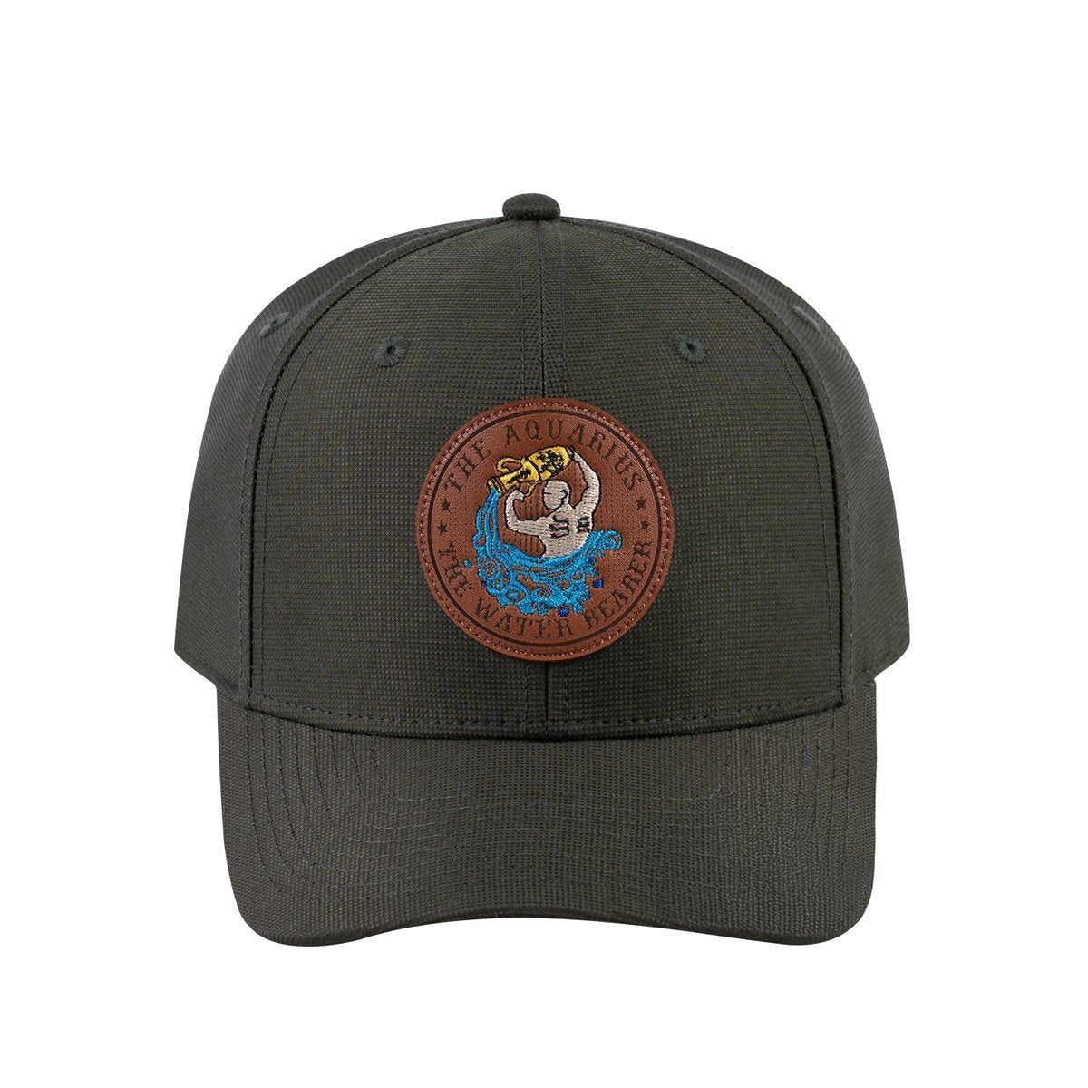 Aquarius Zodiac V2 6-Panel Baseball Cap with Olive front and Olive back