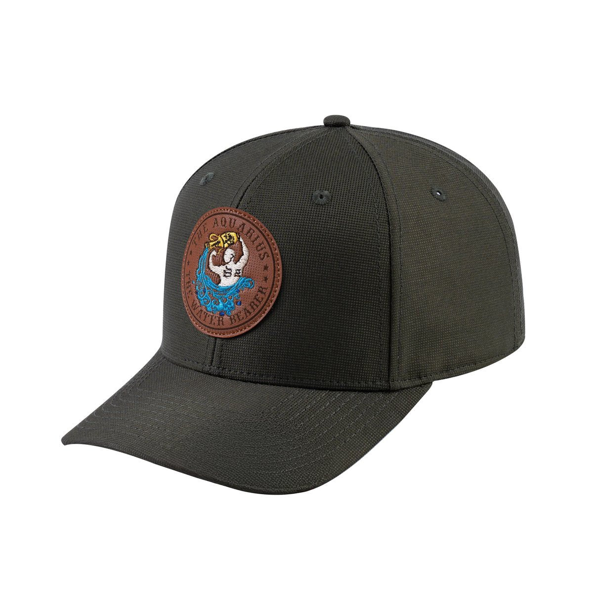 Aquarius Zodiac V2 6-Panel Baseball Cap with Olive front and Olive back