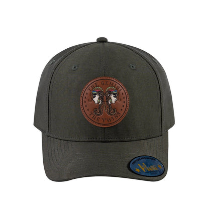 Gemini Zodiac V2 6-Panel Baseball Cap with Olive front and Olive back