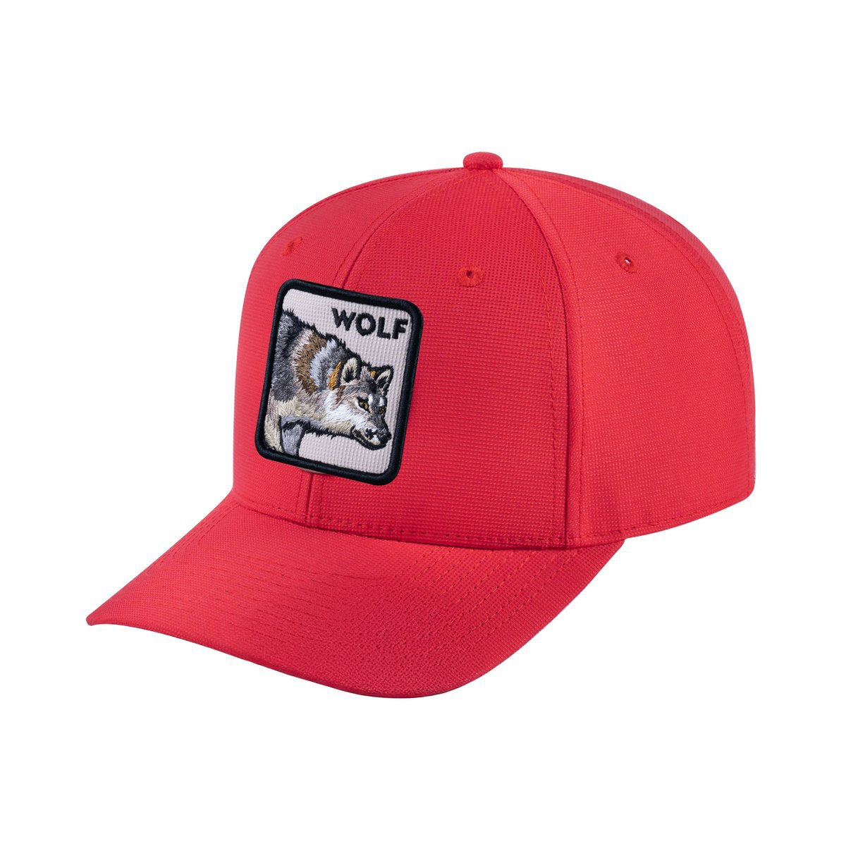 Wolf V2 6-Panel Baseball Cap with Red front and Red back