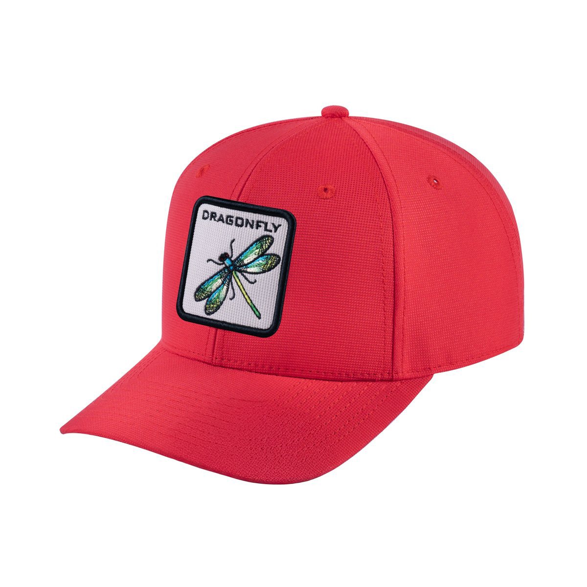 Dragonfly V2 6-Panel Baseball Cap with Red front and Red back