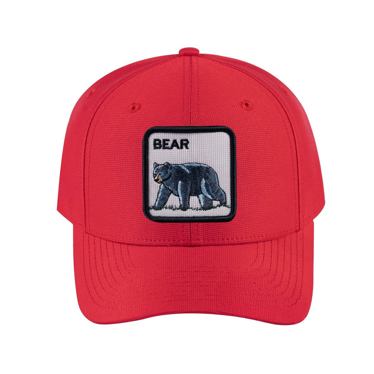 Bear V2 6-Panel Baseball Cap with Red front and Red back