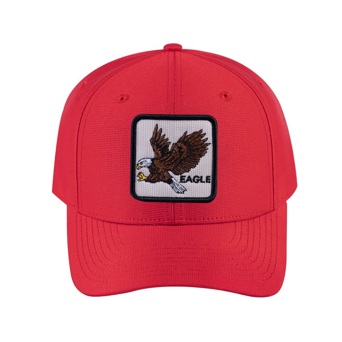 Eagle V2 6-Panel Baseball Cap with Red front and Red back
