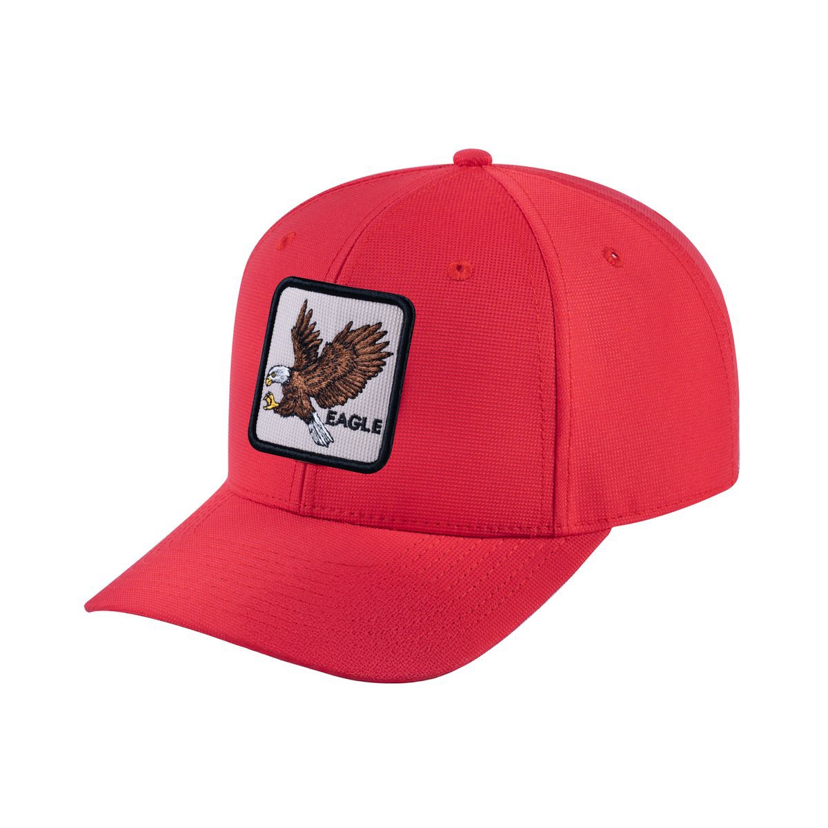 Eagle V2 6-Panel Baseball Cap with Red front and Red back