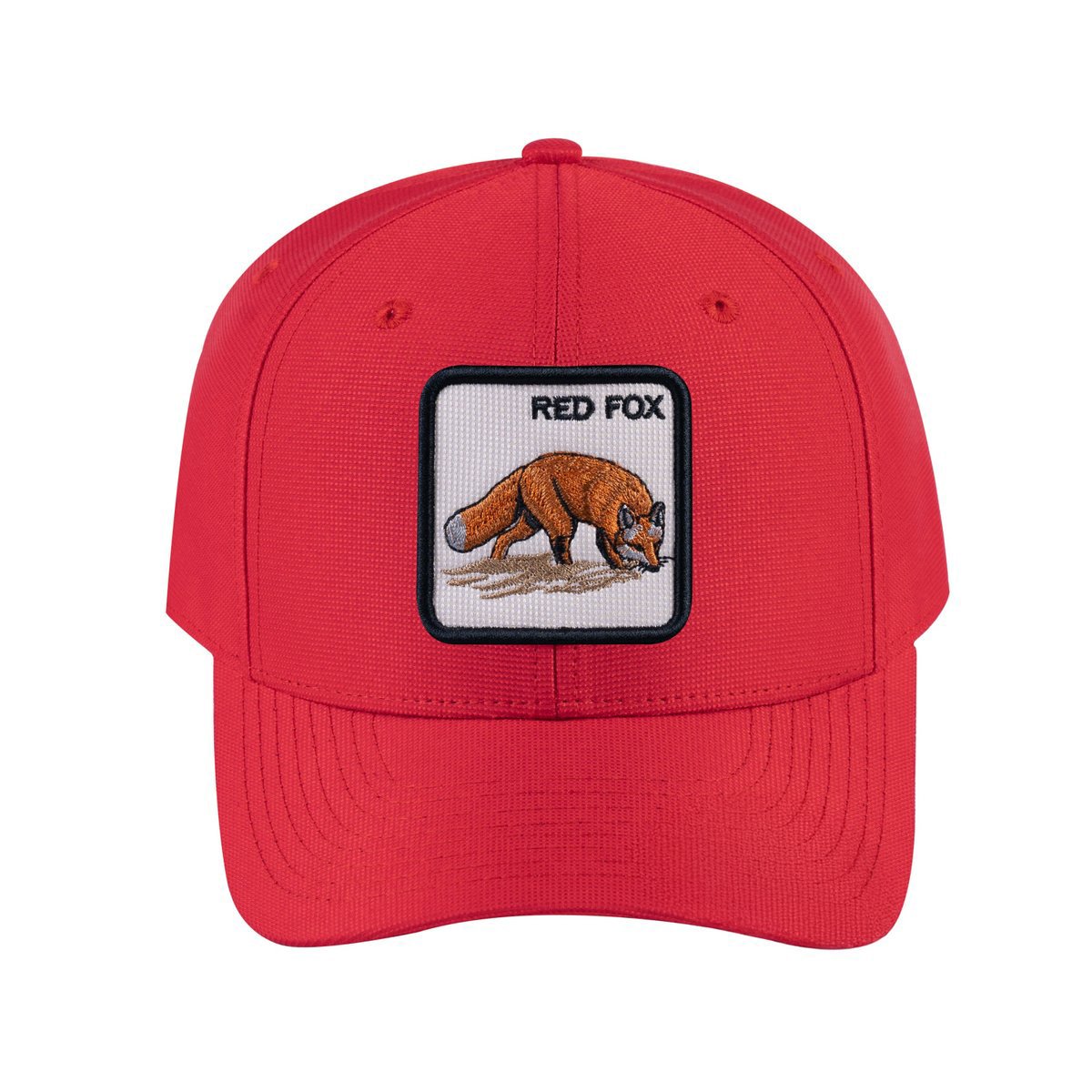 Red Fox V2 6-Panel Baseball Cap with Red front and Red back