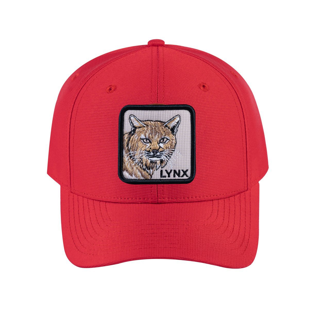 Lynx V2 6-Panel Baseball Cap with Red front and Red back