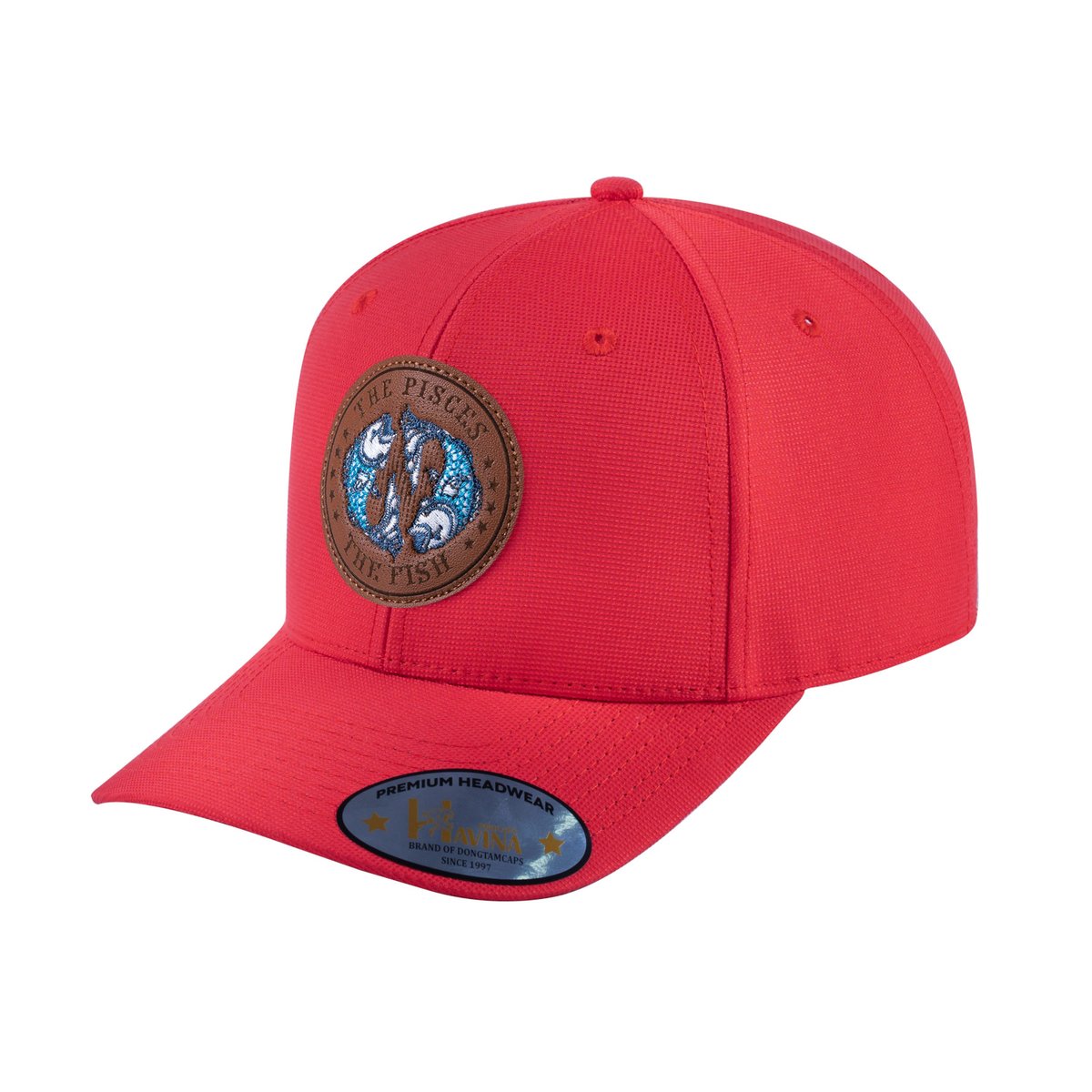 Pisces Zodiac V2 6-Panel Baseball Cap with Red front and Red back
