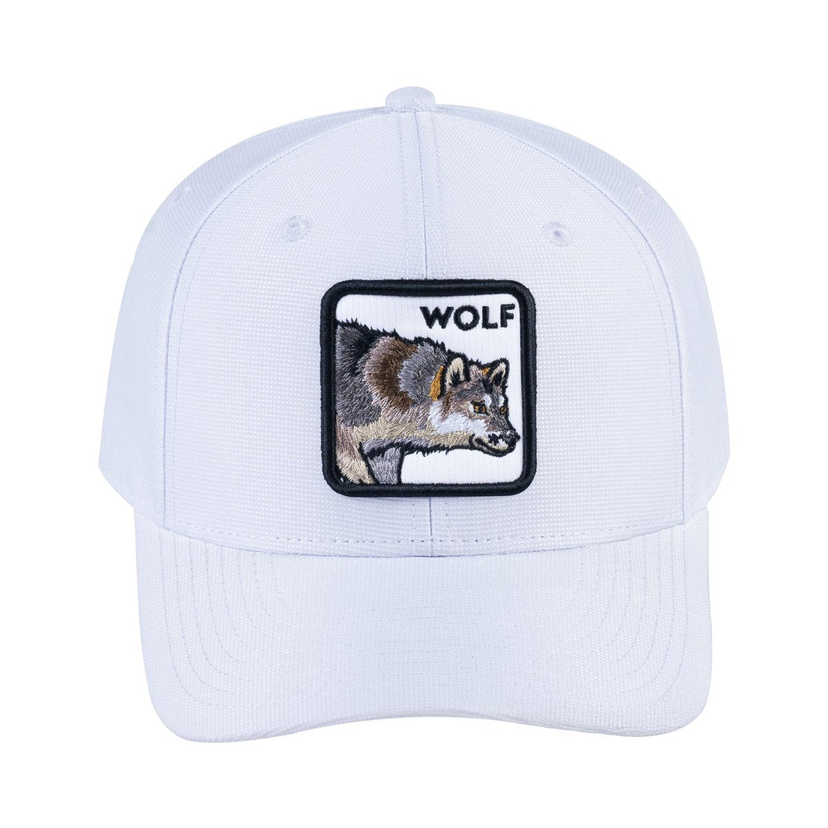 Wolf V2 6-Panel Baseball Cap with White front and White back