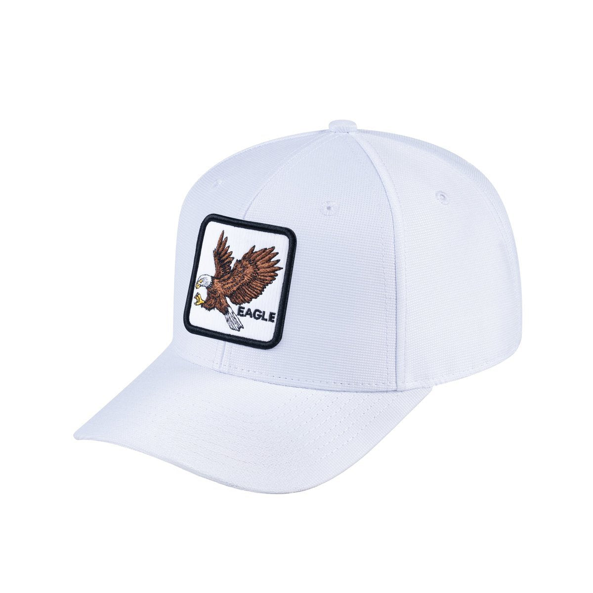 Eagle V2 6-Panel Baseball Cap with White front and White back