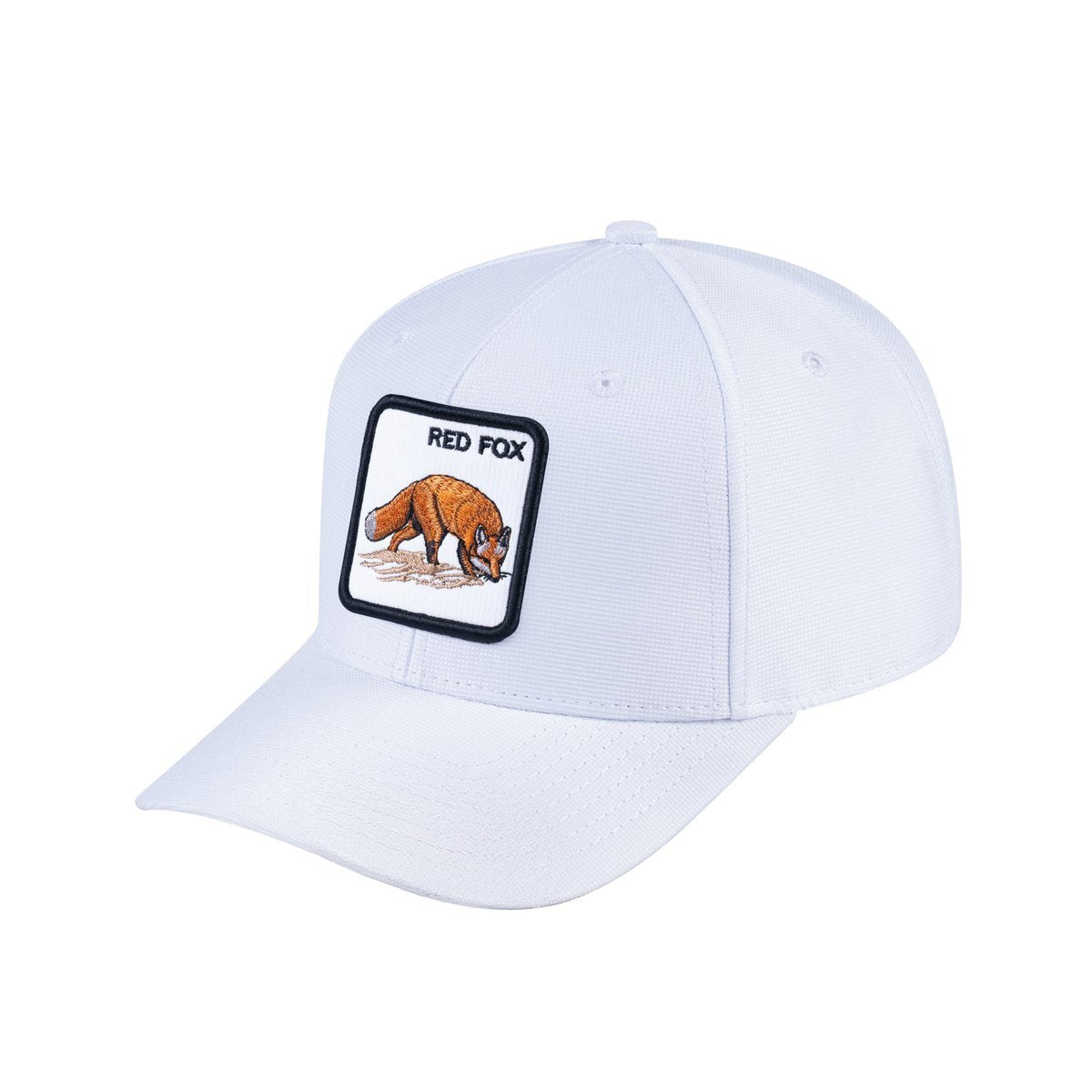 Red Fox V2 6-Panel Baseball Cap with White front and White back