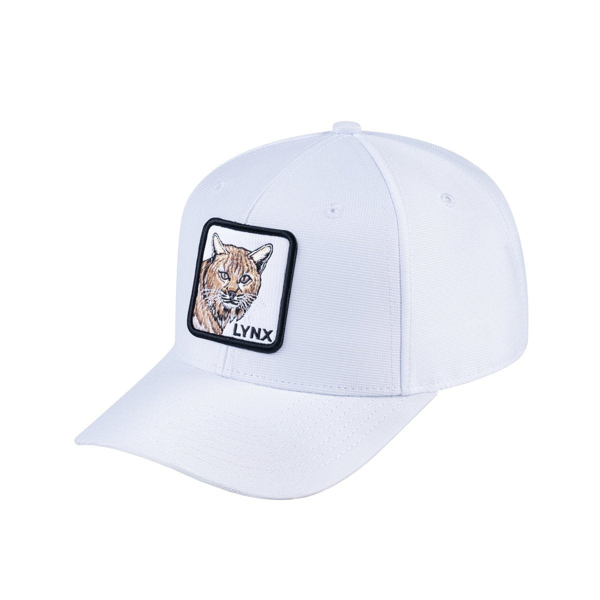 Lynx V2 6-Panel Baseball Cap with White front and White back