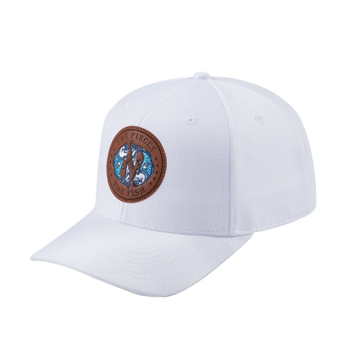 Pisces Zodiac V2 6-Panel Baseball Cap with White front and White back