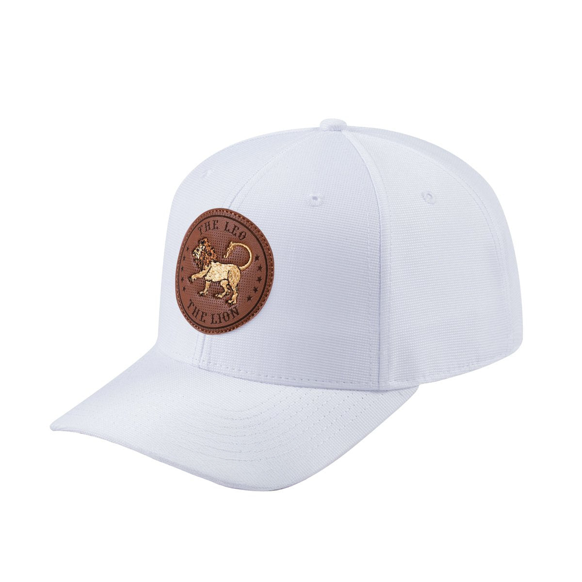 Leo Zodiac V2 6-Panel Baseball Cap with White front and White back