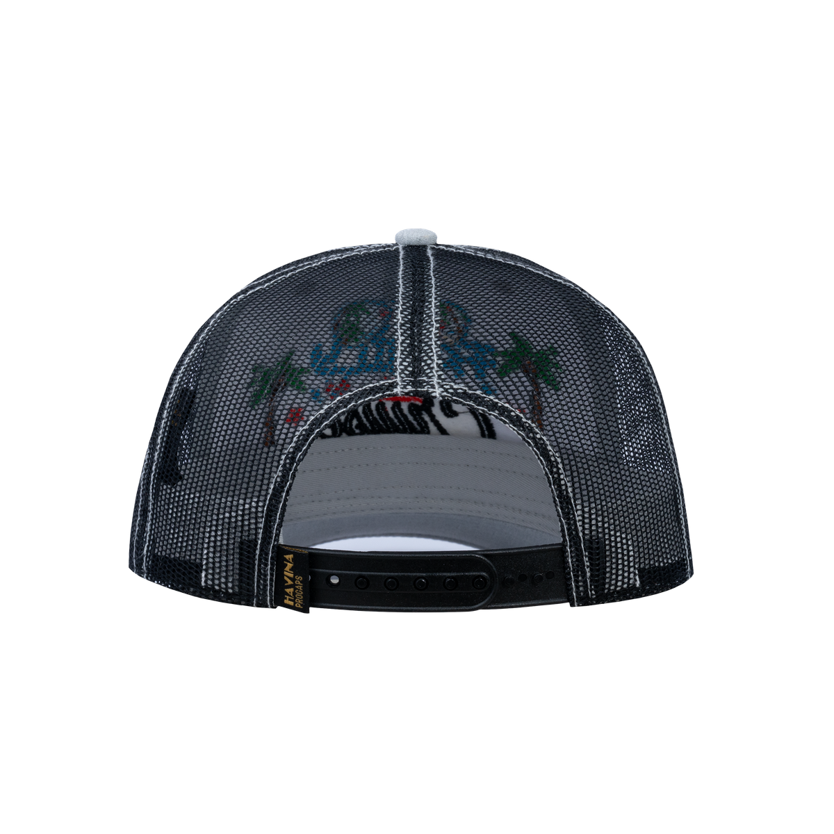 Family Cruise, Traveling 6-Panel Trucker Hat with Light Grey front and Black back