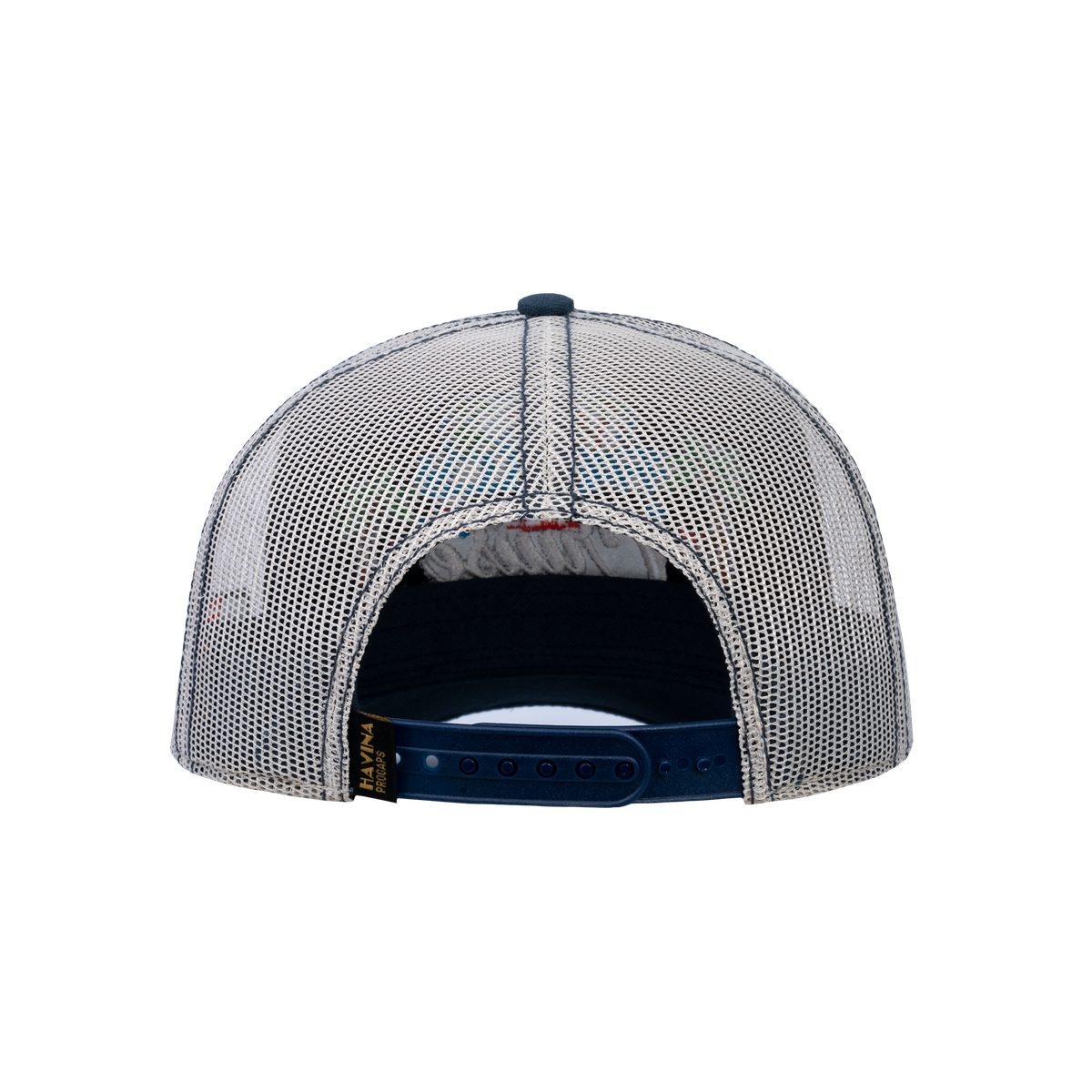 Family Cruise, Traveling 6-Panel Trucker Hat with Navy front and Beige back