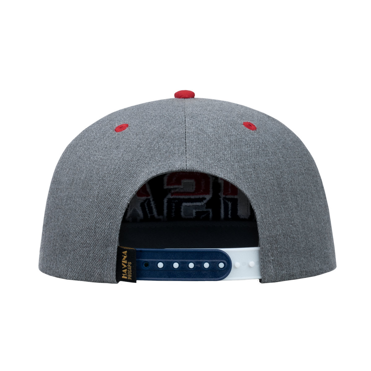 Classic US American Flag 6-Panel Snapback Flat Bill Baseball Cap with Light Grey front and Light Grey back