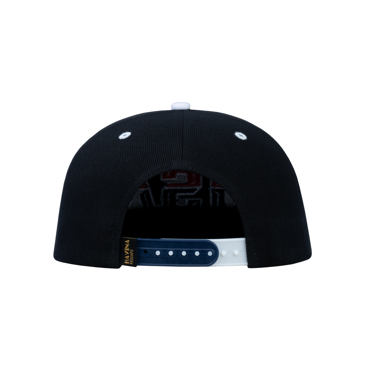 Classic US American Flag 6-Panel Snapback Flat Bill Baseball Cap with Black front and Black back