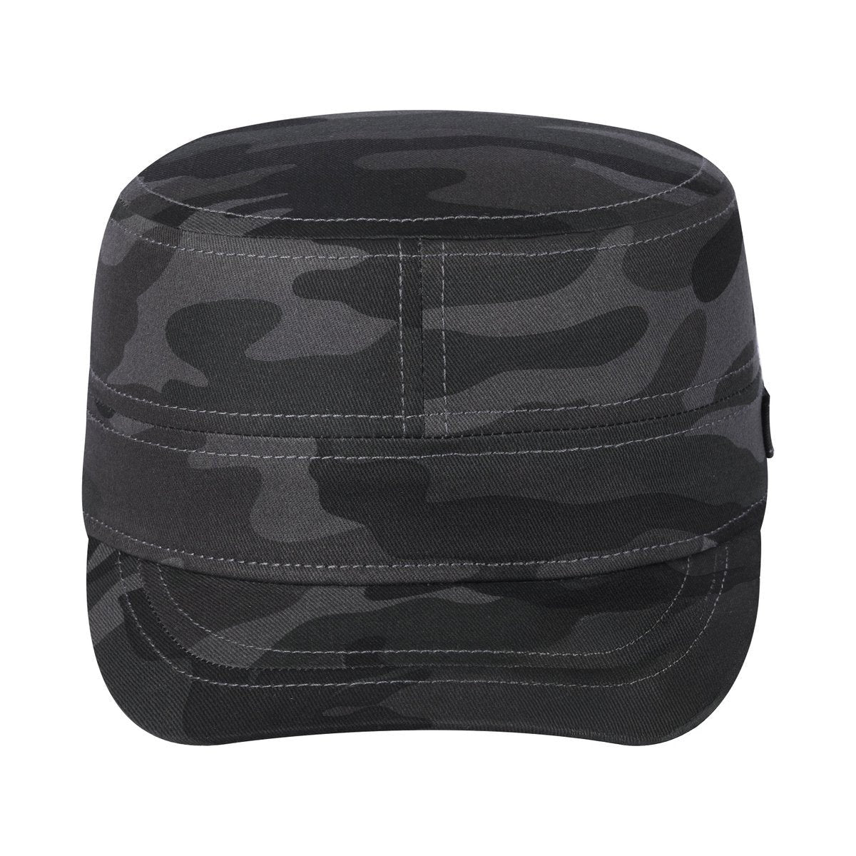 Blank Military Hat with Black Camo front and Black Camo back