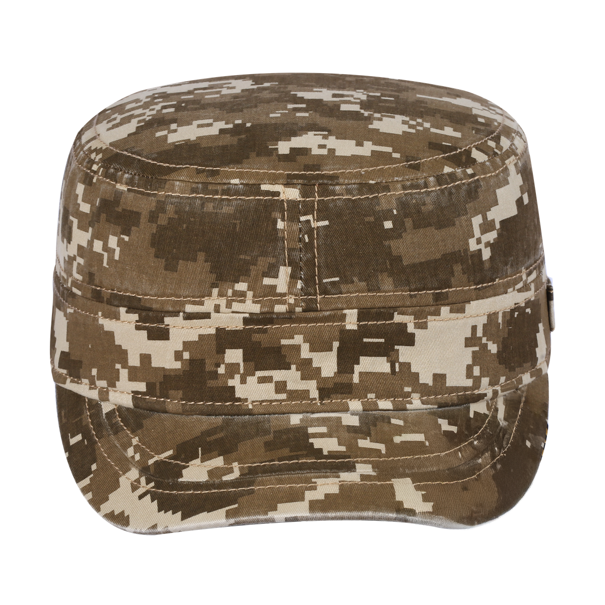 Blank Military Hat with Khaki Camo front and Khaki Camo back